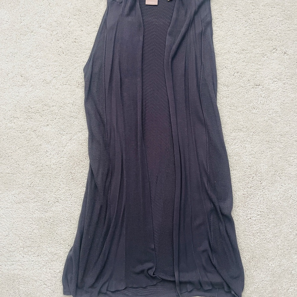 Cyrus Charcoal Sleeveless Cardigan